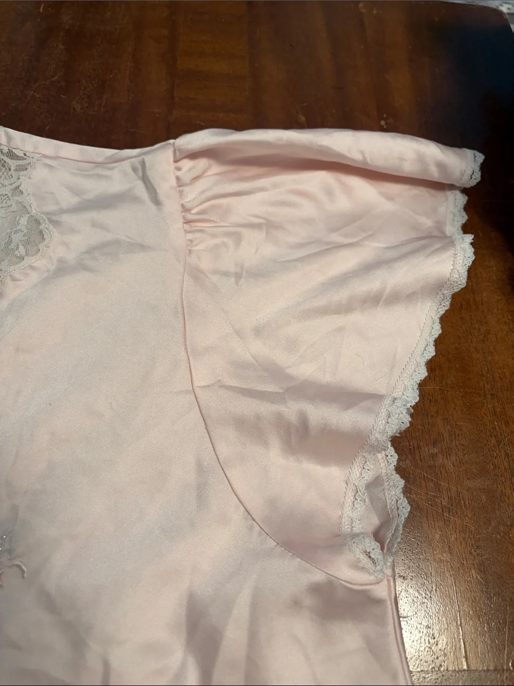 Classic Lace-Trim Pink Slip Dress or Sleep Chemise - Picture 5 of 5